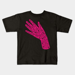 Pink Henna Hand | Cherie's Art(c) 2021 Kids T-Shirt